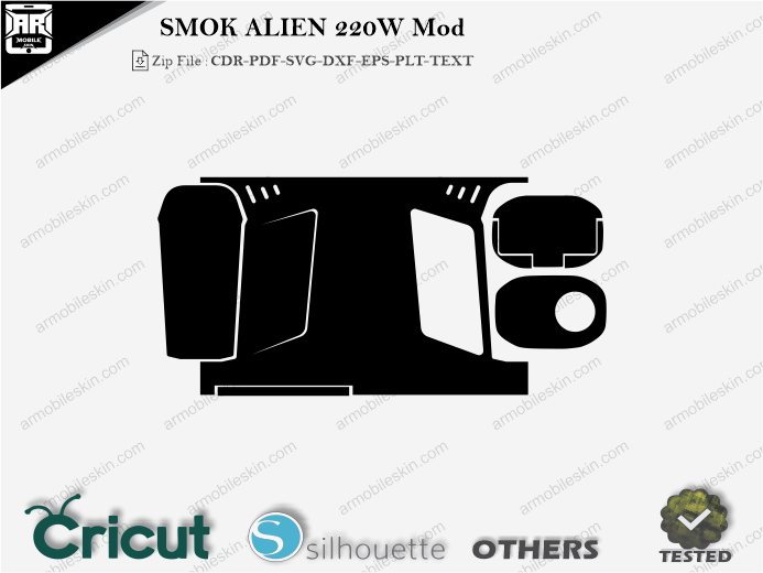 SMOK ALIEN 220W Mod Skin Template Vector