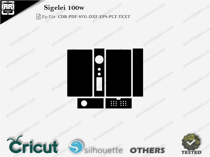 Sigelei 100w Skin Template Vector