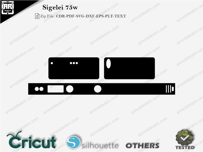 Sigelei 75w Skin Template Vector