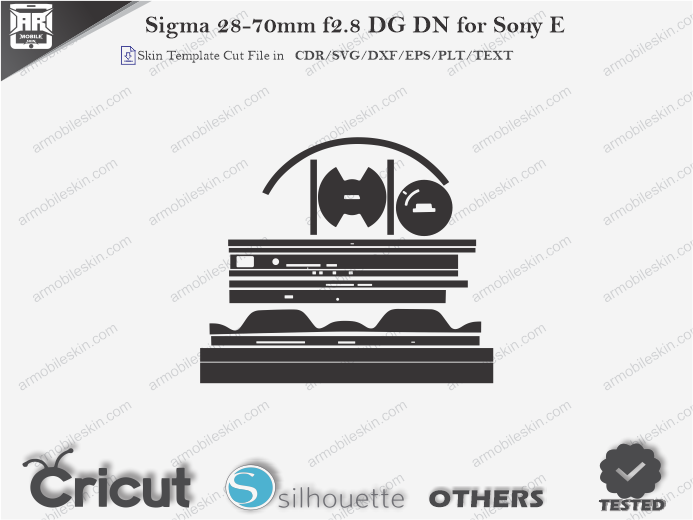 Sigma 28-70mm f2.8 DG DN for Sony E Skin Template Vector