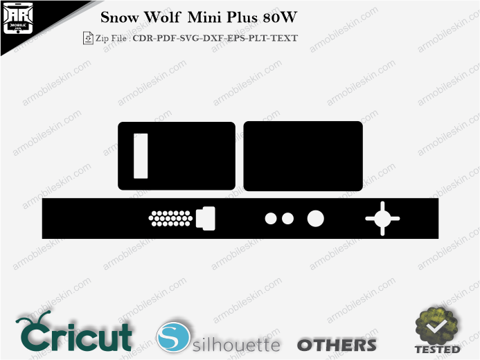 Snow Wolf Mini Plus 80W Skin Template Vector