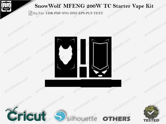 SnowWolf MFENG 200W TC Starter Vape Kit Skin Template Vector