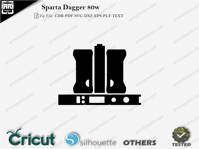 Sparta Dagger 80w Skin Template Vector