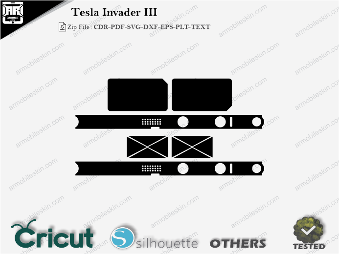 Tesla Invader III Skin Template Vector