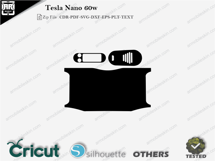 Tesla Nano 60w Skin Template Vector