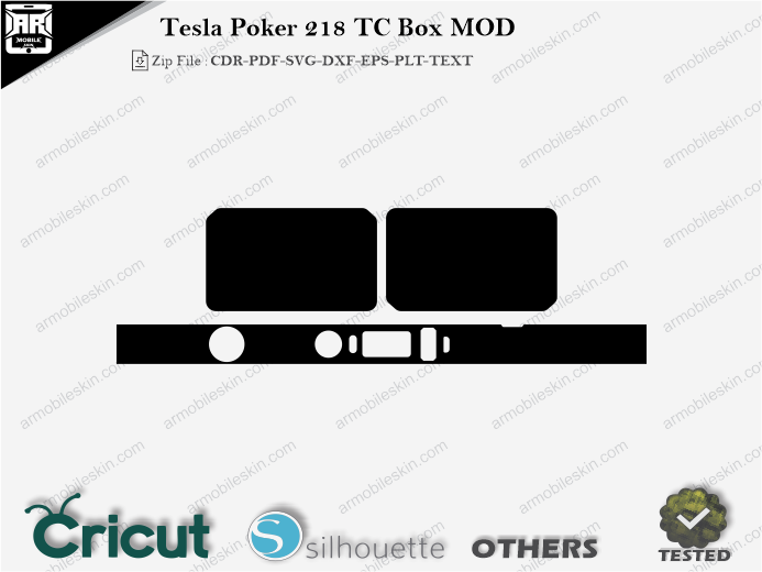 Tesla Poker 218 TC Box MOD Skin Template Vector