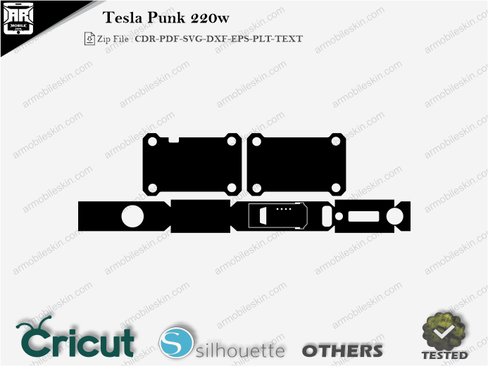 Tesla Punk 220w Skin Template Vector