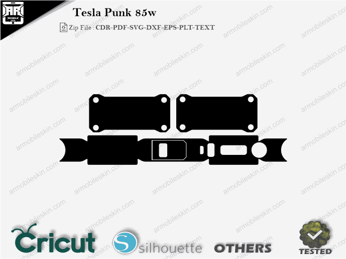 Tesla Punk 85w Skin Template Vector