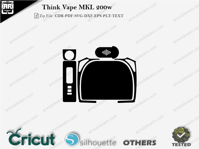 Think Vape MKL 200w Skin Template Vector