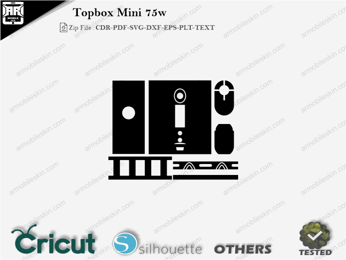 Topbox Mini 75w Skin Template Vector