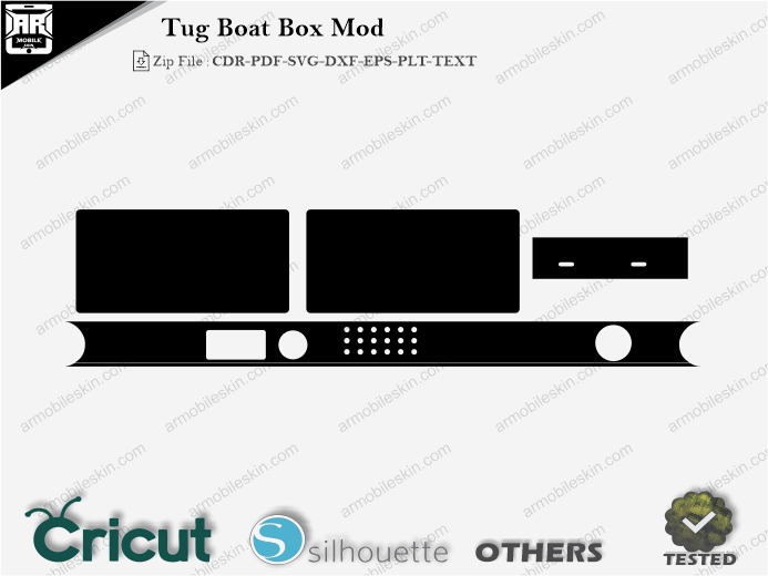 Tug Boat Box Mod Skin Template Vector