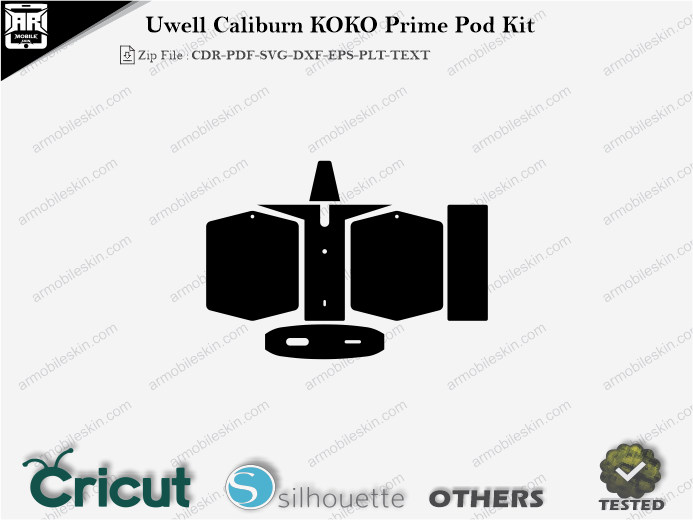 Uwell Caliburn KOKO Prime Pod Kit Skin Template Vector