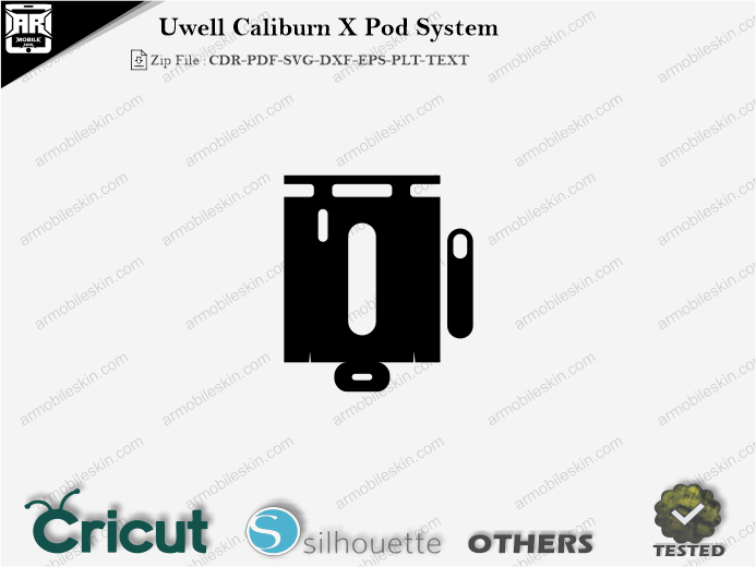 Uwell Caliburn X Pod System Skin Template Vector