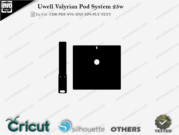 Uwell Valyrian Pod System 25w Skin Template Vector