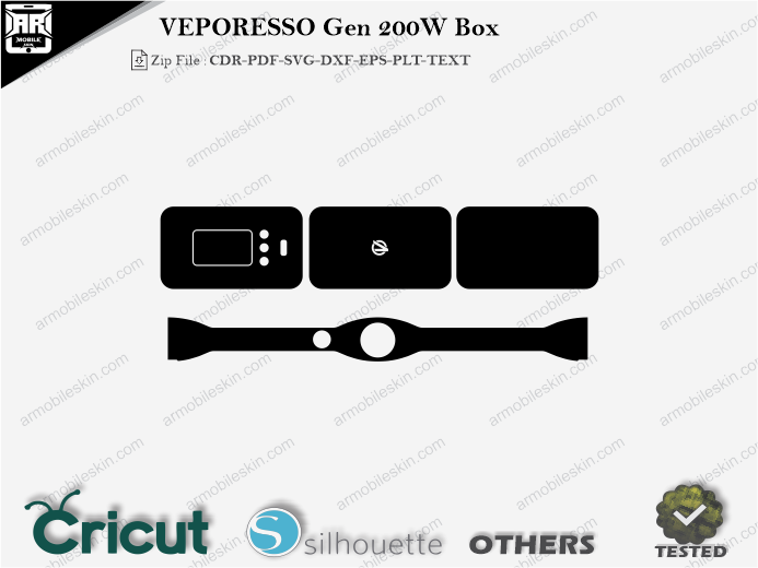 VEPORESSO Gen 200W Box Skin Template Vector