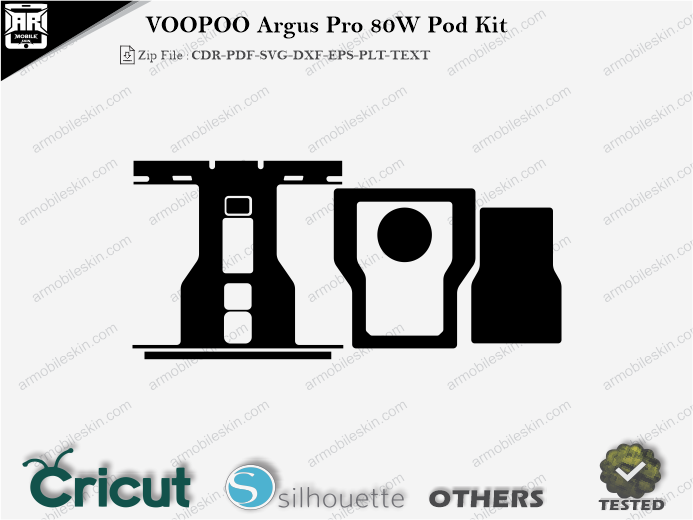 VOOPOO Argus Pro 80W Pod Kit Skin Template Vector