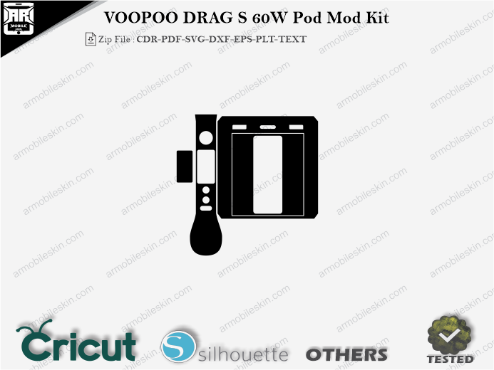 VOOPOO DRAG S 60W Pod Mod Kit Skin Template Vector