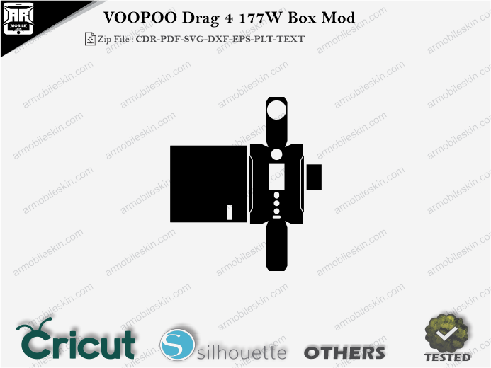 VOOPOO Drag 4 177W Box Mod Skin Template Vector