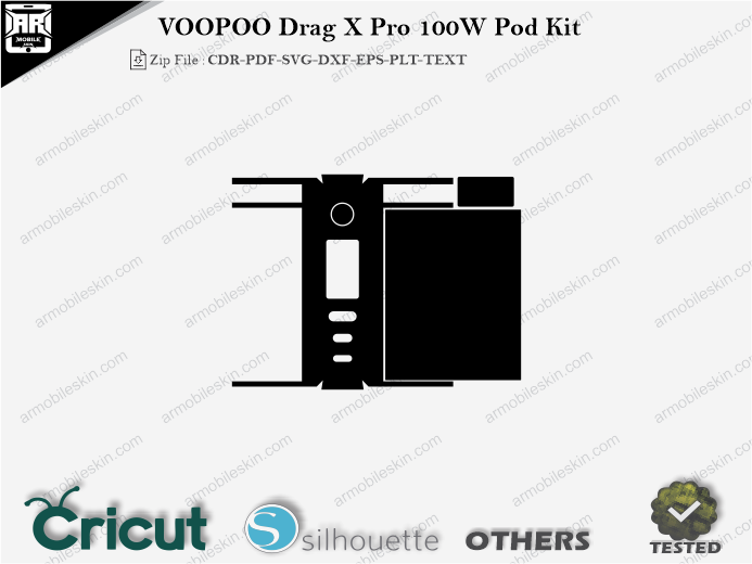 VOOPOO Drag X Pro 100W Pod Kit Skin Template Vector