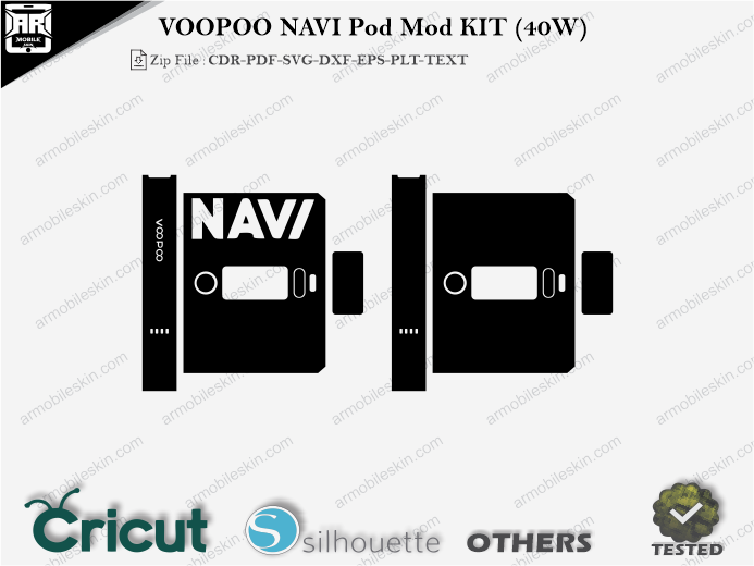 VOOPOO NAVI Pod Mod KIT (40W) Skin Template Vector