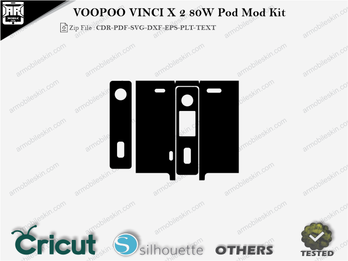 VOOPOO VINCI X 2 80W Pod Mod Kit Skin Template Vector