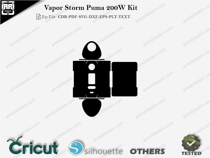 Vapor Storm Puma 200W Kit Skin Template Vector