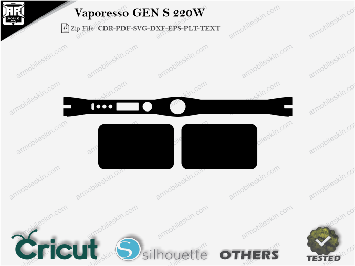 Vaporesso GEN S 220W Skin Template Vector