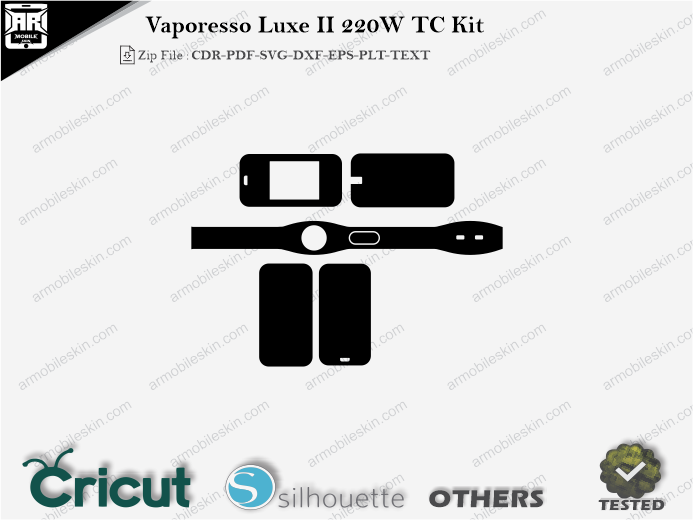 Vaporesso Luxe II 220W TC Kit Skin Template Vector