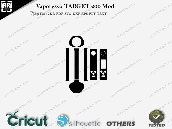 Vaporesso TARGET 200 Mod Skin Template Vector