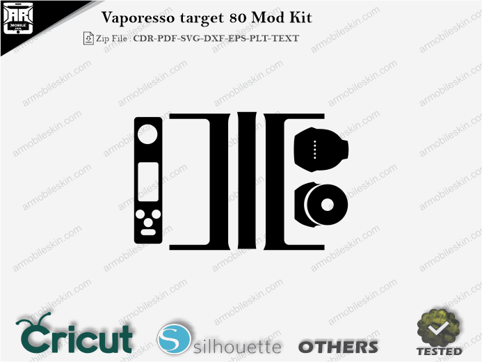 Vaporesso target 80 Mod Kit Skin Template Vector