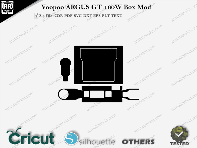 Voopoo ARGUS GT 160W Box Mod Skin Template Vector