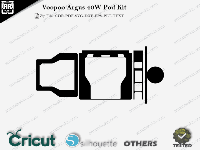 Voopoo Argus 40W Pod Kit Skin Template Vector