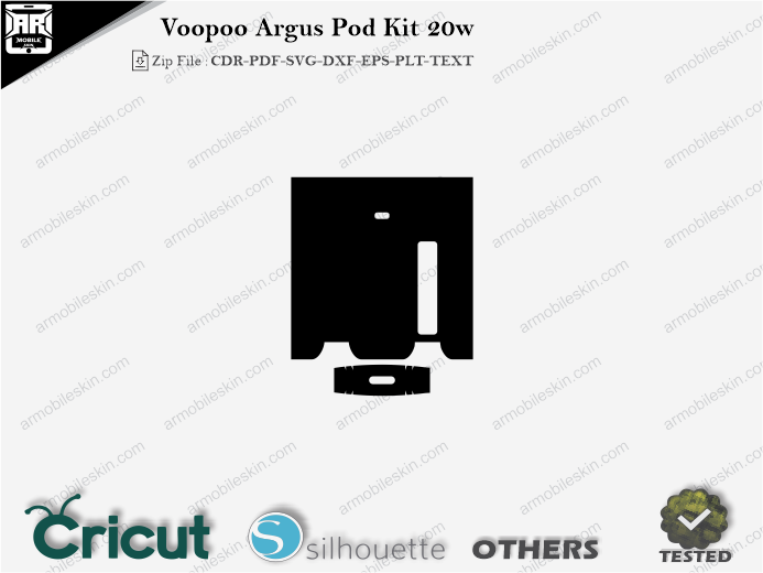 Voopoo Argus Pod Kit 20w Skin Template Vector