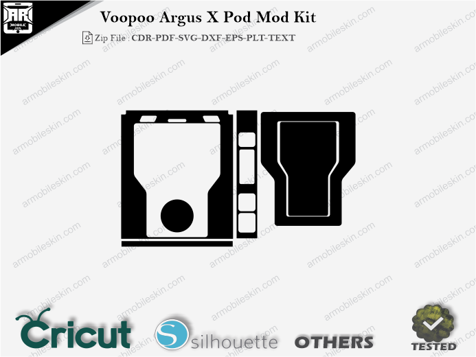 Voopoo Argus X Pod Mod Kit Skin Template Vector