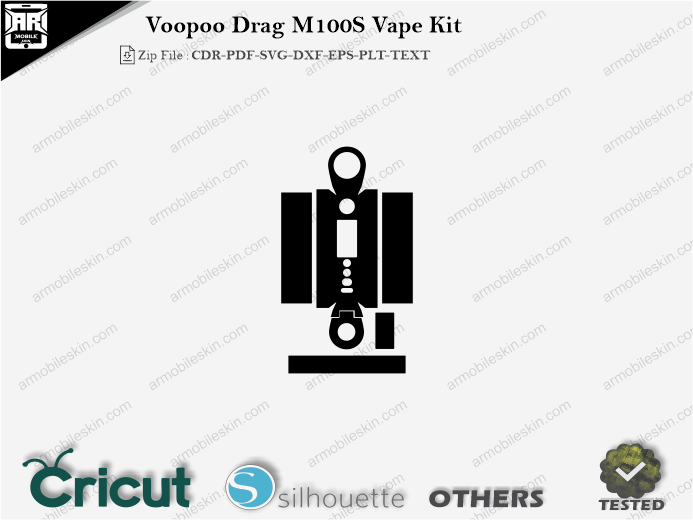 Voopoo Drag M100S Vape Kit Skin Template Vector