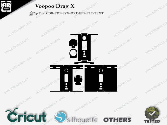 Voopoo Drag X Skin Template Vector