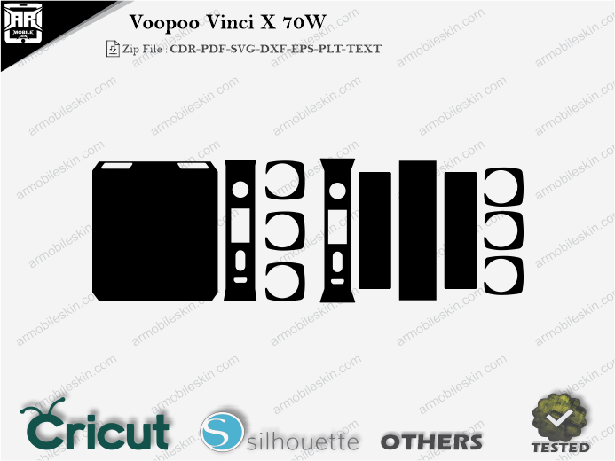 Voopoo Vinci X 70W Skin Template Vector