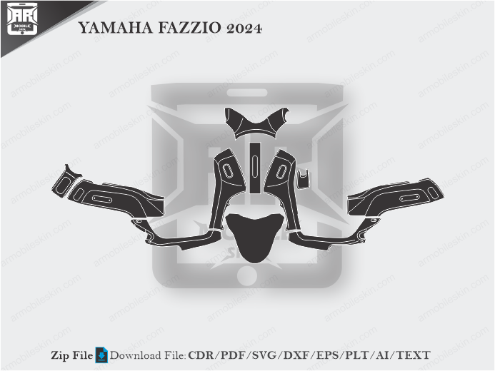 YAMAHA FAZZIO 2024 Wrap Skin Template