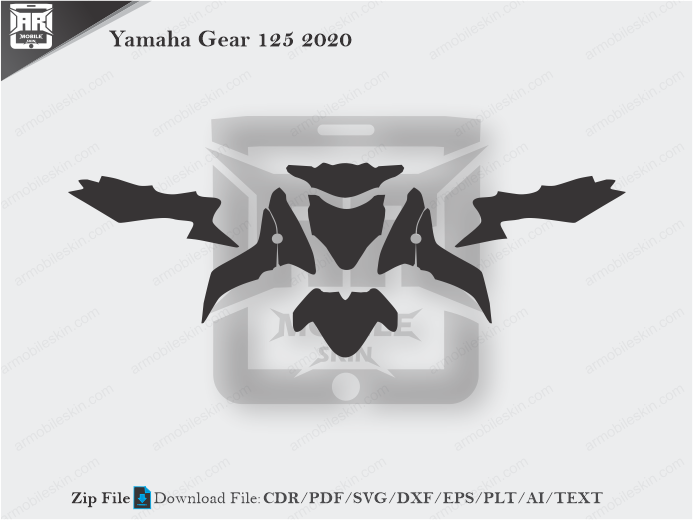 Yamaha Gear 125 2020 Wrap Skin Template