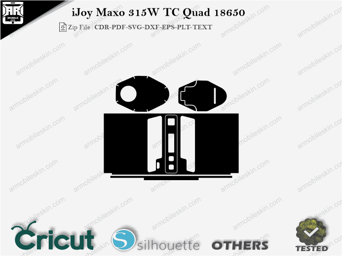 iJoy Maxo 315W TC Quad 18650 Skin Template Vector