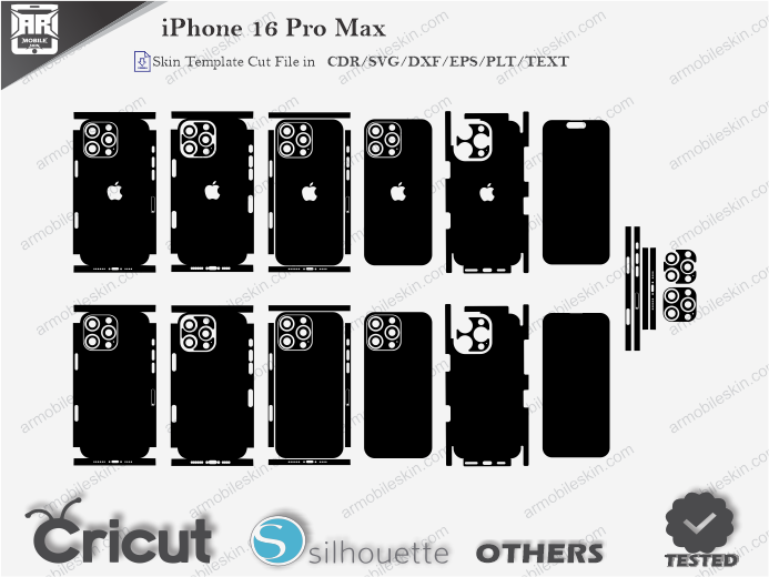 iPhone 16 Pro Max Skin Template Vector