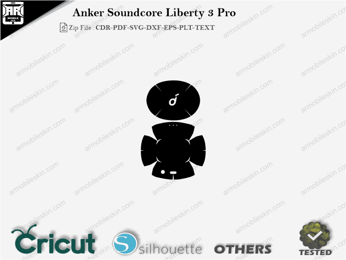 Anker Soundcore Liberty 3 Pro Skin Template Vector