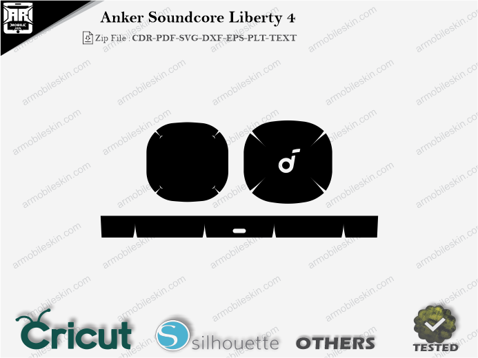 Anker Soundcore Liberty 4 Skin Template Vector