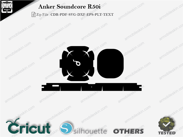 Anker Soundcore R50i Skin Template Vector