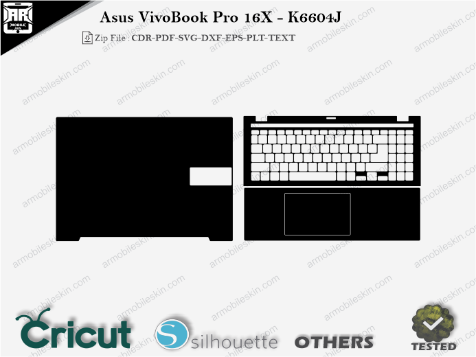 Asus VivoBook Pro 16X - K6604J Skin Template Vector