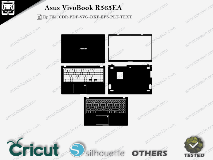 Asus VivoBook R565EA Skin Template Vector