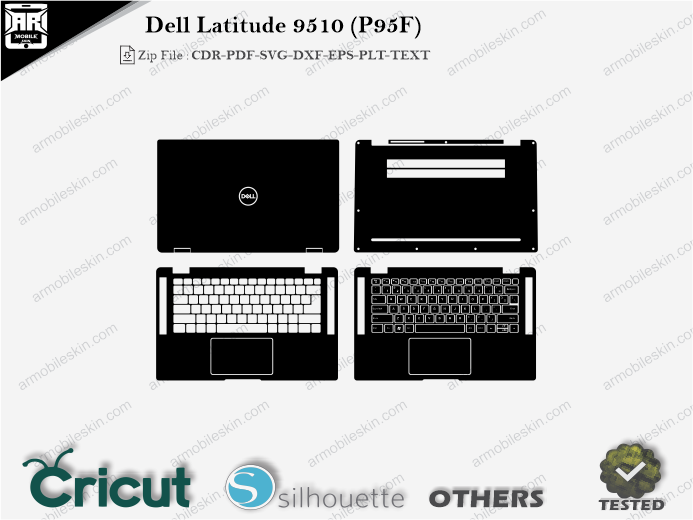 Dell Latitude 9510 (P95F) Skin Template Vector