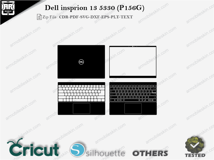 Dell insprion 13 5330 (P156G) Skin Template Vector