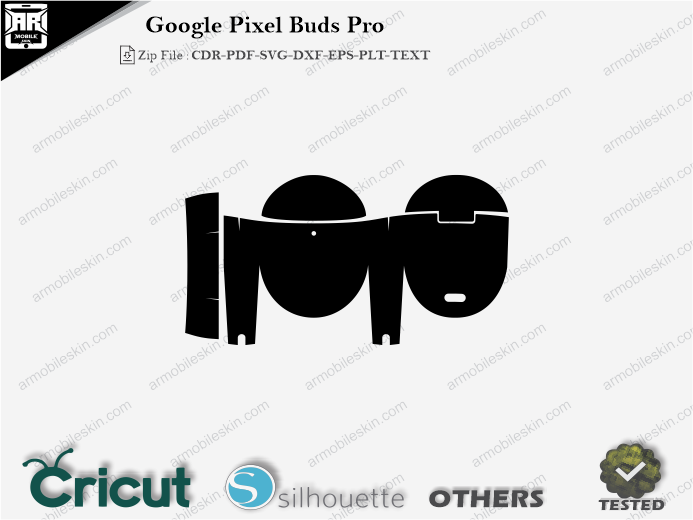 Google Pixel Buds Pro Skin Template Vector