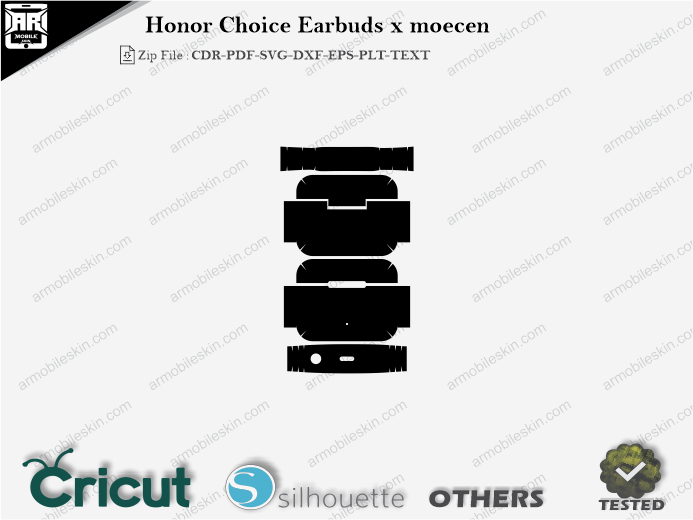 Honor Choice Earbuds x moecen Skin Template Vector